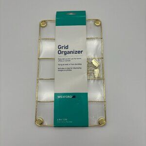 Wexford Gold Grid Organizer 6x10 in Home Office School Photo Notes Display NEW
